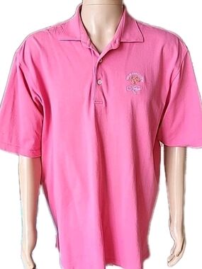 Peter Millar Polo Shirt Mens Large Pink Kiawah The Ocean Course Golf